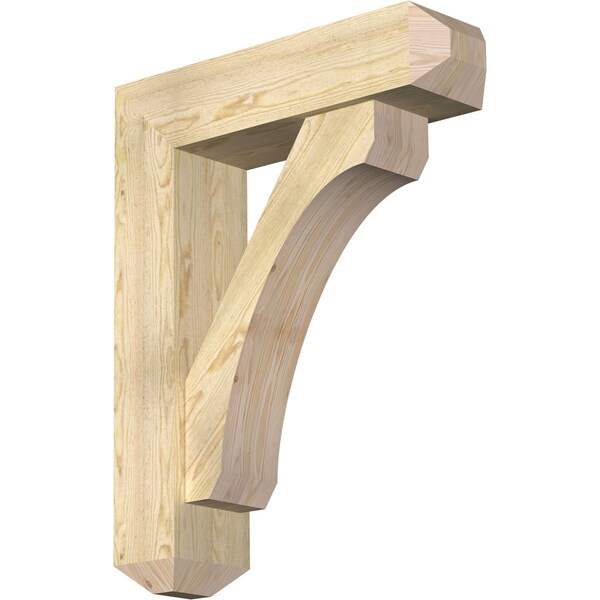 Ekena Millwork Legacy Craftsman Rough Sawn Bracket w/ Offset Brace, Douglas Fir, 8"W x 30"D x 38"H BKT0806X30X38LEC04RDF - main